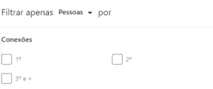 Graus de conexão do LinkedIn